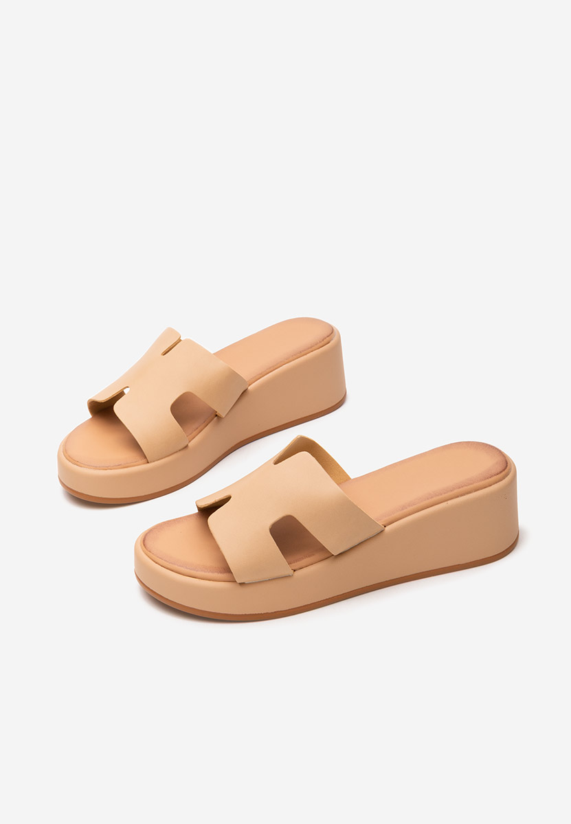 Papuče s platformom Malynda kaki