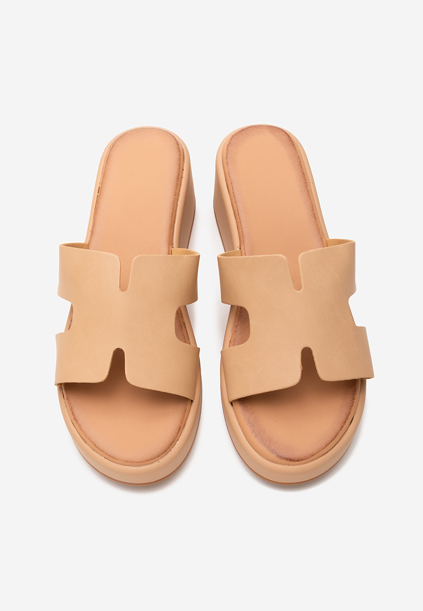 Papuče s platformom Malynda kaki