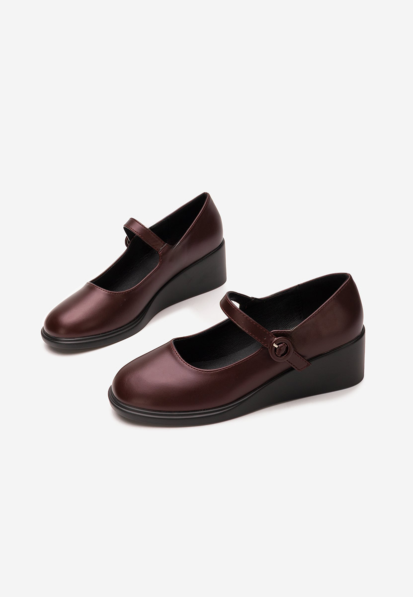 Cipele s platformom Espina vinsko crvena