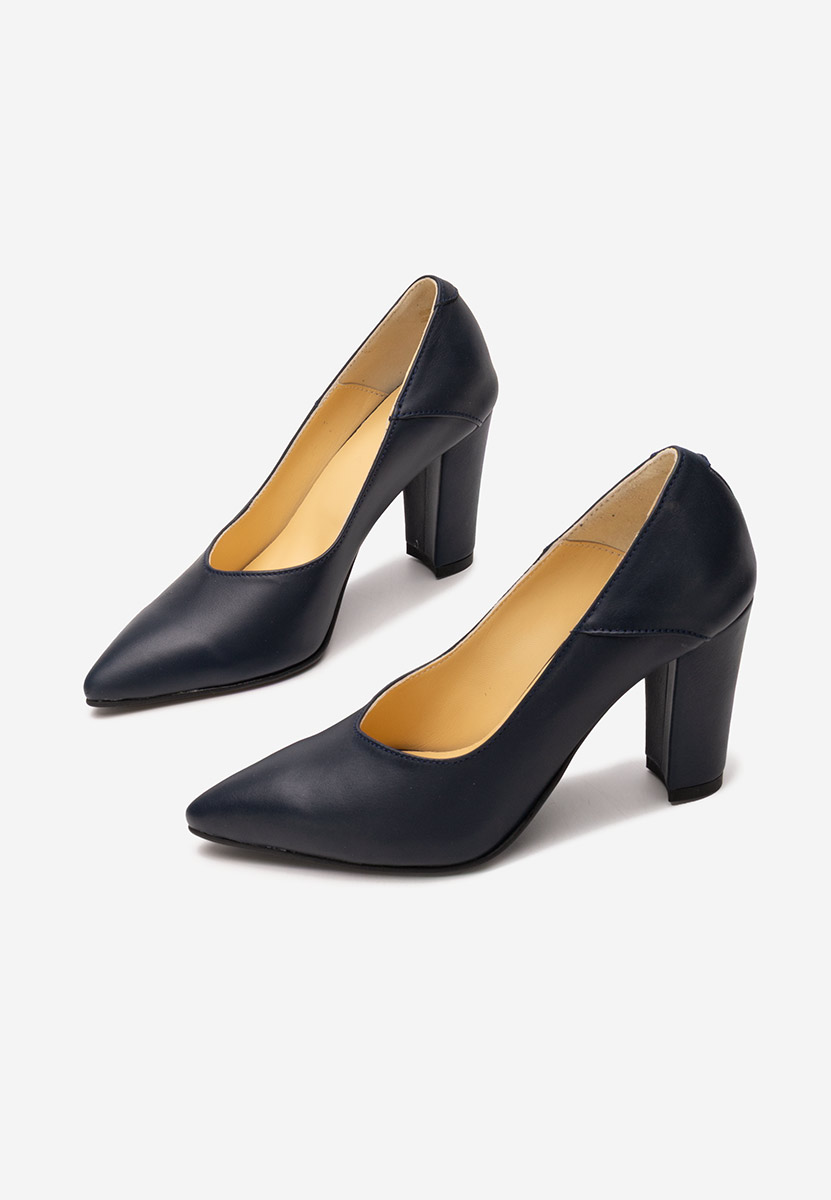 Kožne cipele na petu Catania plavo navy Kožne cipele na petu Catania plavo navy