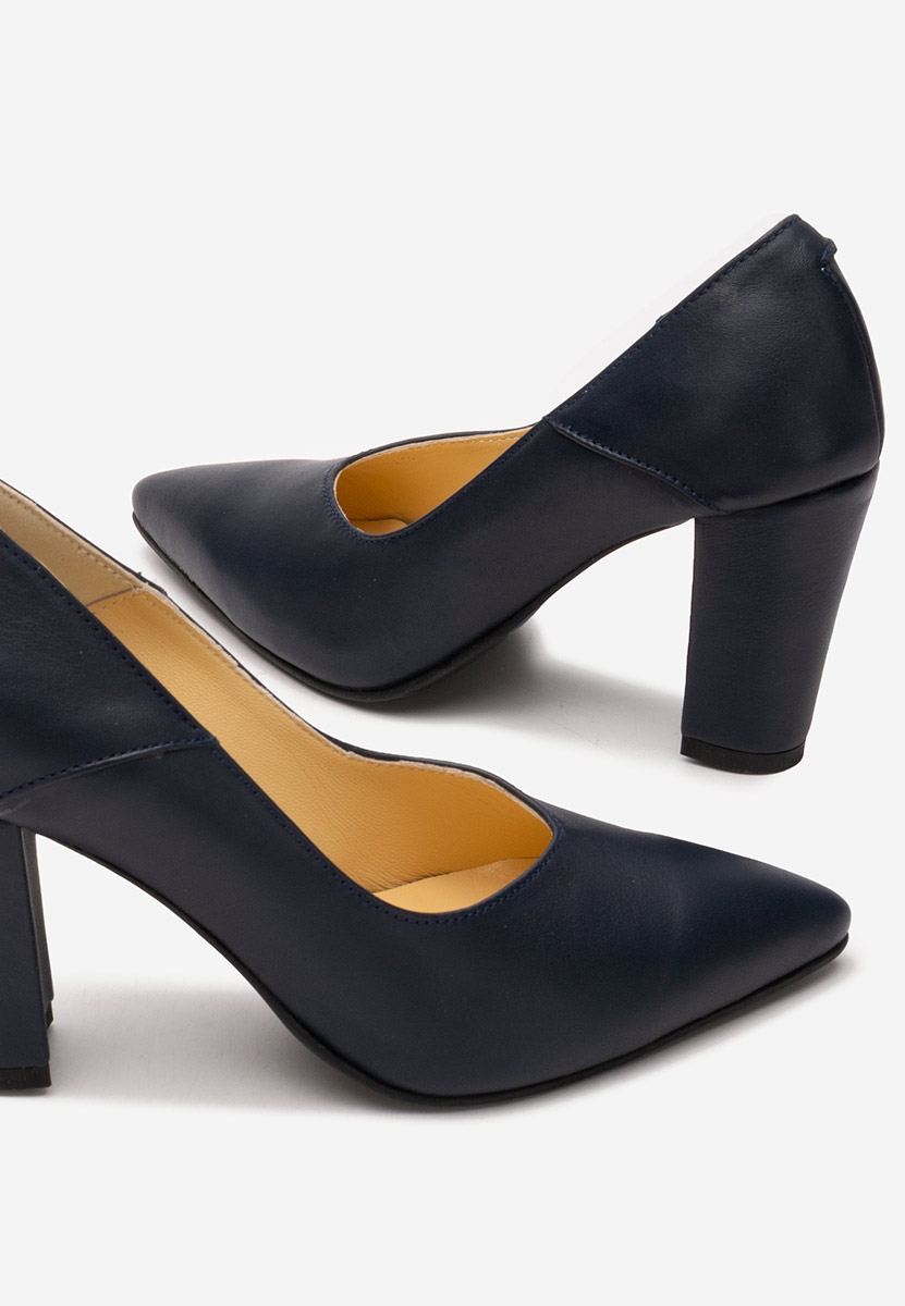 Kožne cipele na petu Catania plavo navy Kožne cipele na petu Catania plavo navy