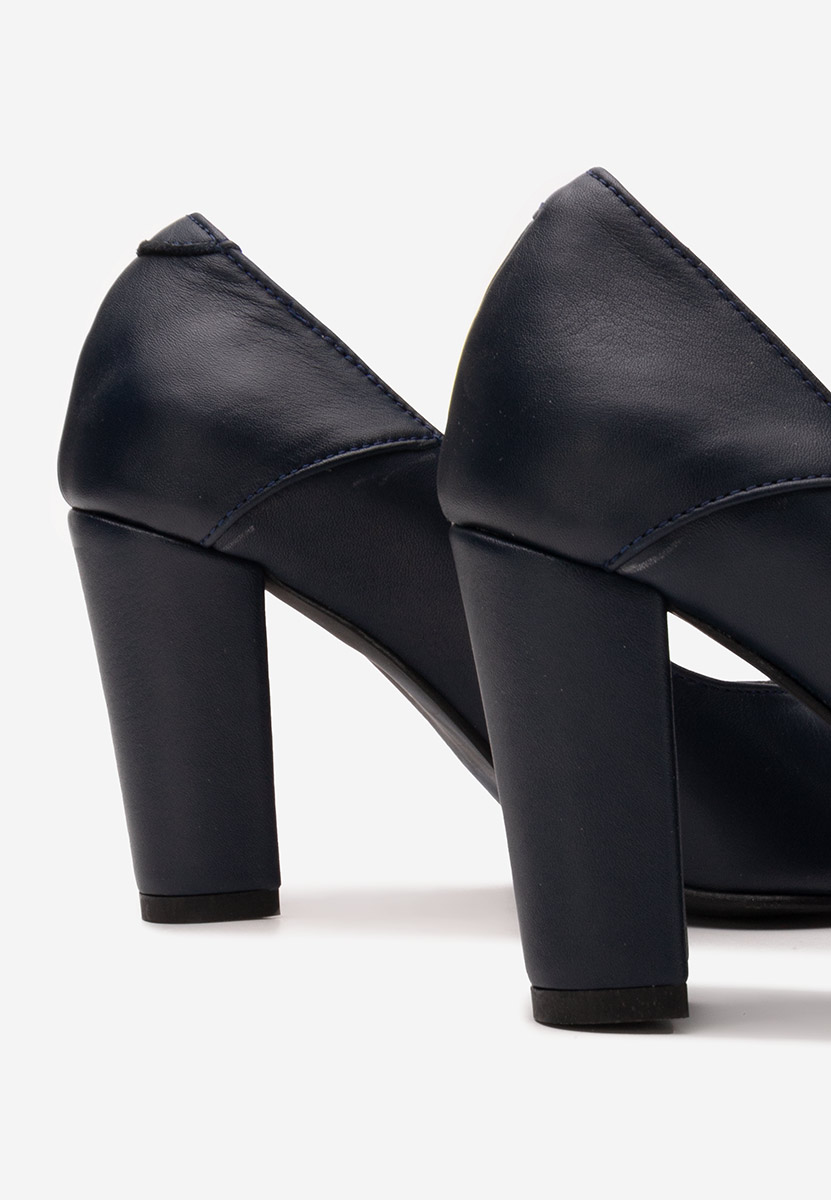 Kožne cipele na petu Catania plavo navy Kožne cipele na petu Catania plavo navy