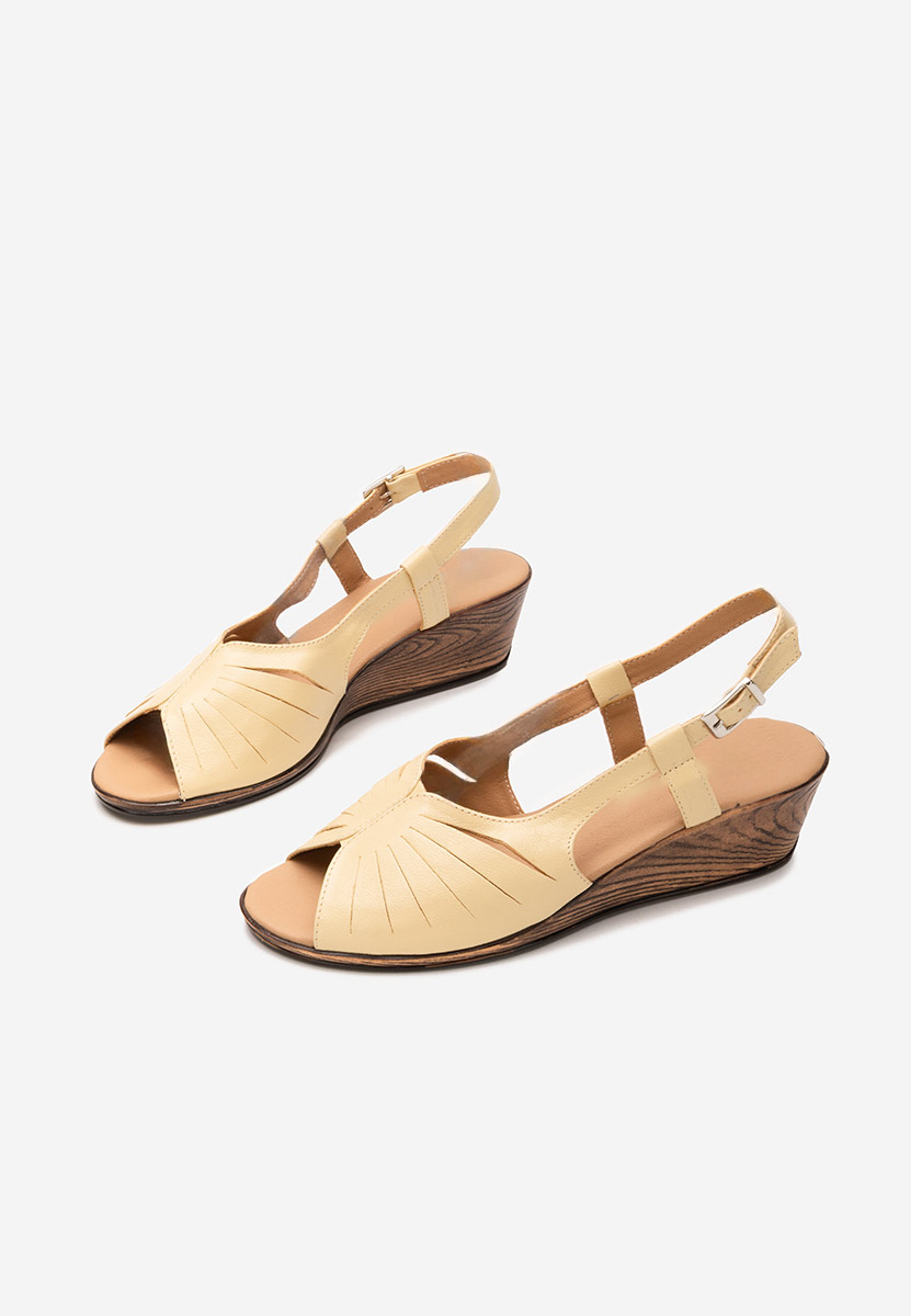 Sandale od prirodne kože Lovara Žuto