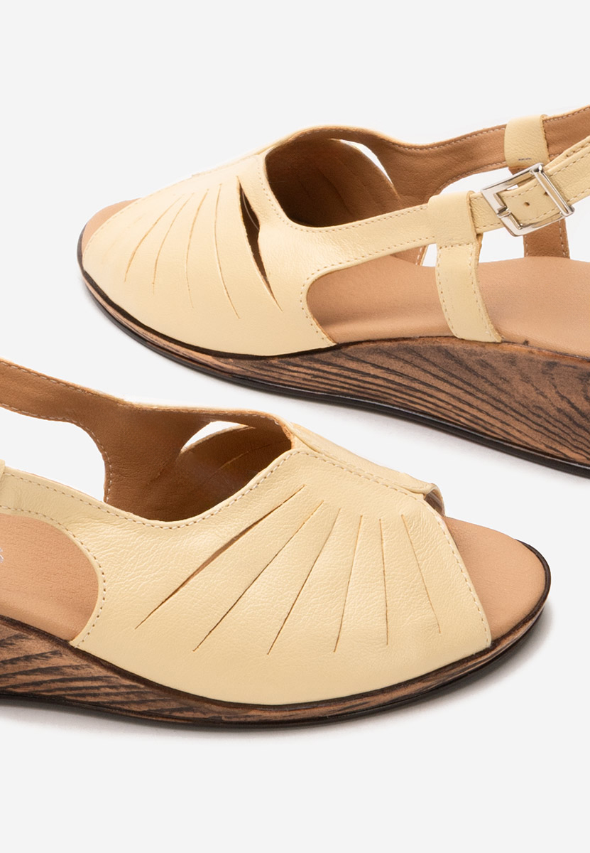 Sandale od prirodne kože Lovara Žuto