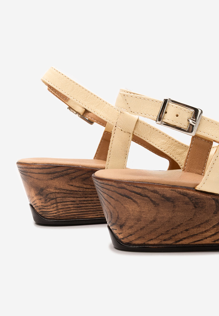 Sandale od prirodne kože Lovara Žuto