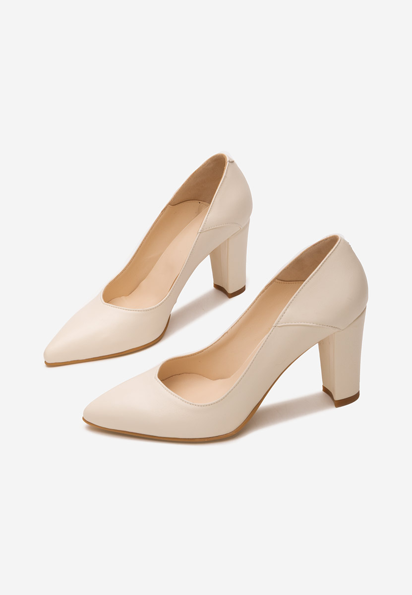 Kožne cipele na petu Catania bež Kožne cipele na petu Catania bež