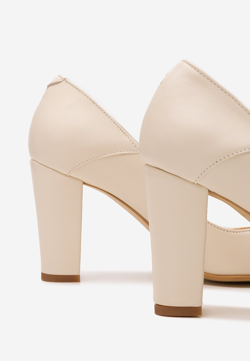 Kožne cipele na petu Catania bež Kožne cipele na petu Catania bež