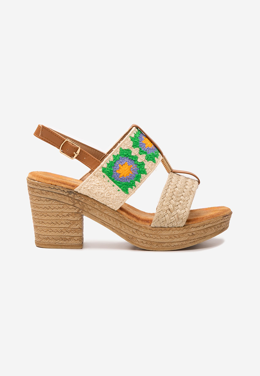 Sandale sa semi plato Zeina bež