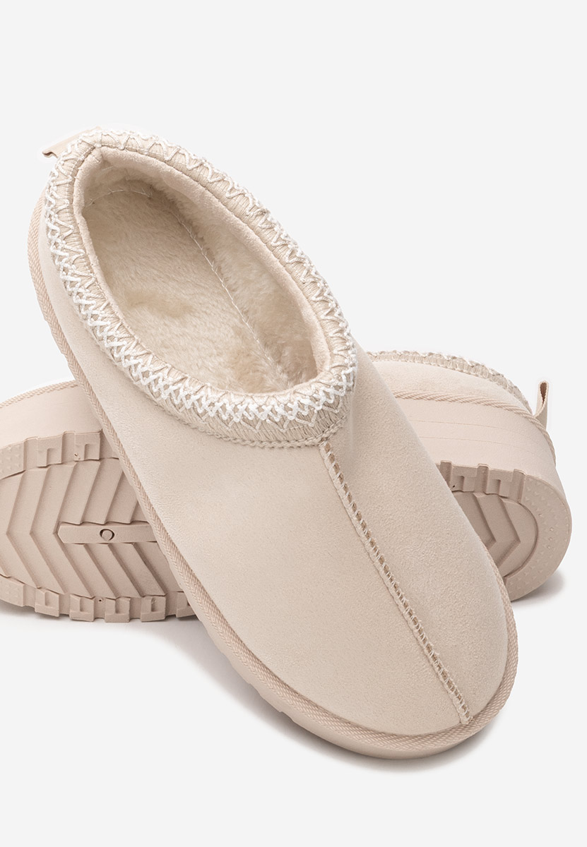 Papuče s platformom Comfy Bež