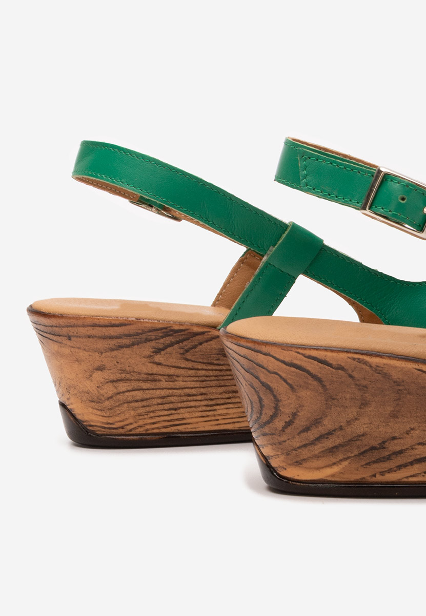 Sandale od prirodne kože Lovara zeleno