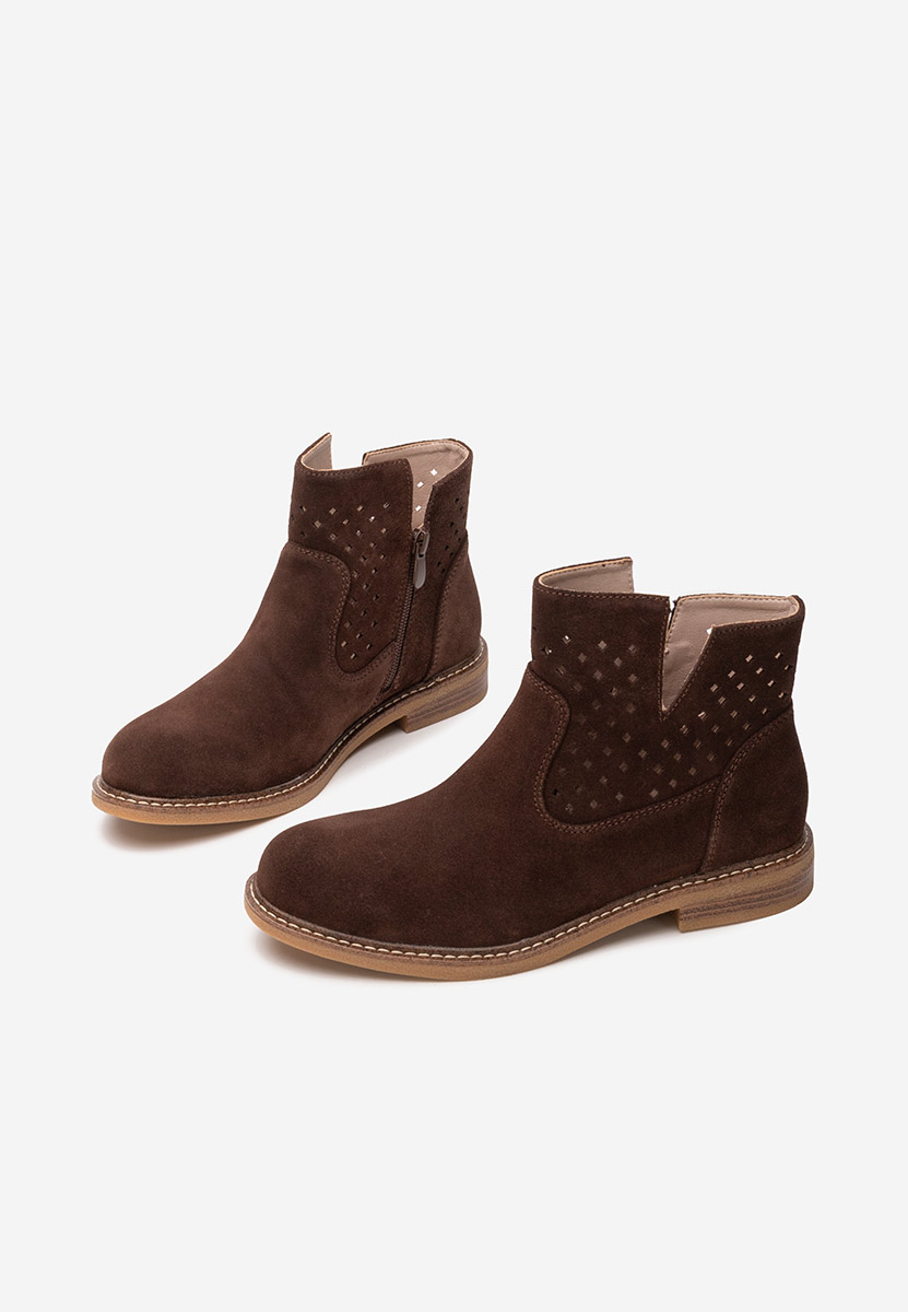 Ženske gležnjače Kellia braon