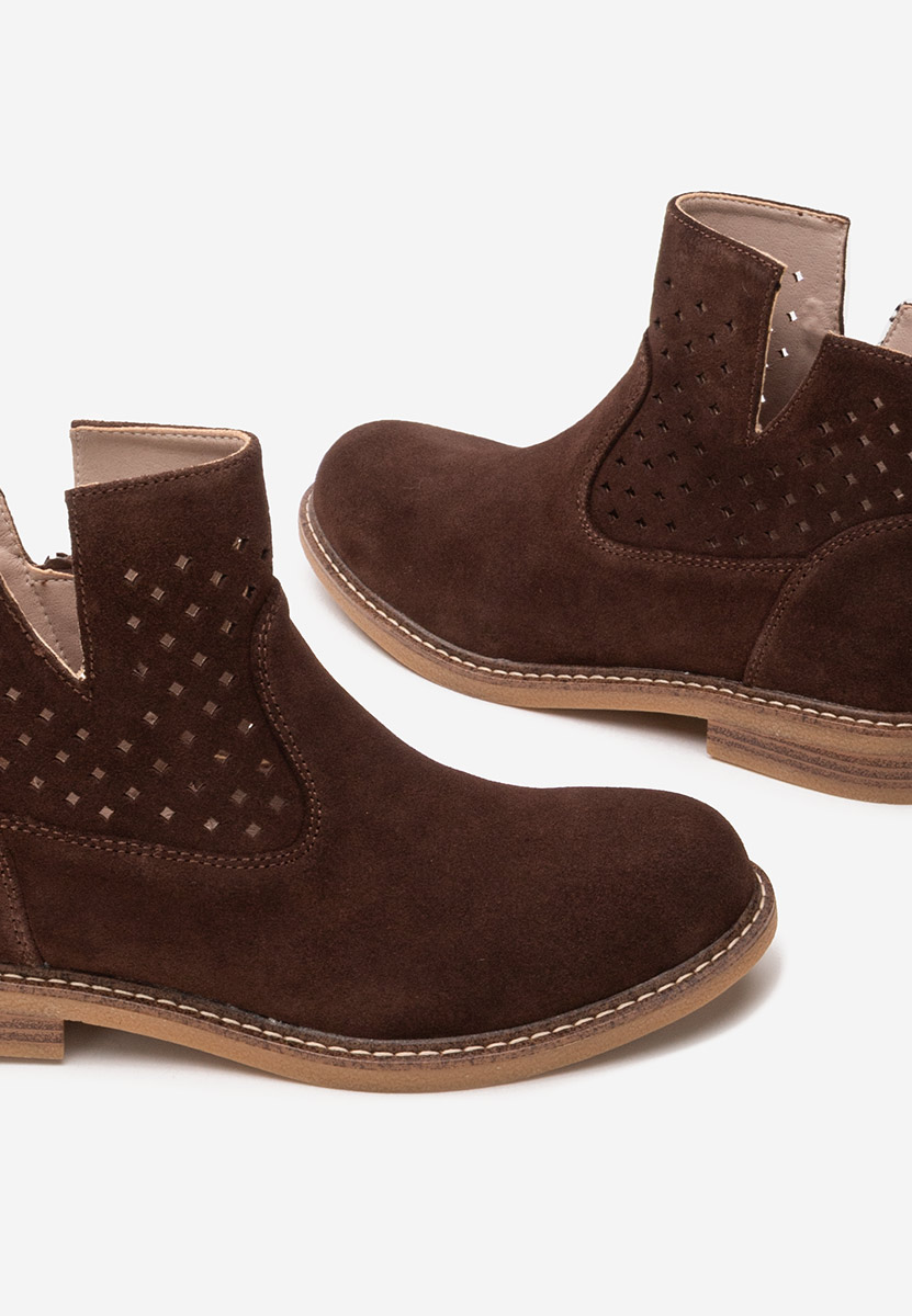 Ženske gležnjače Kellia braon