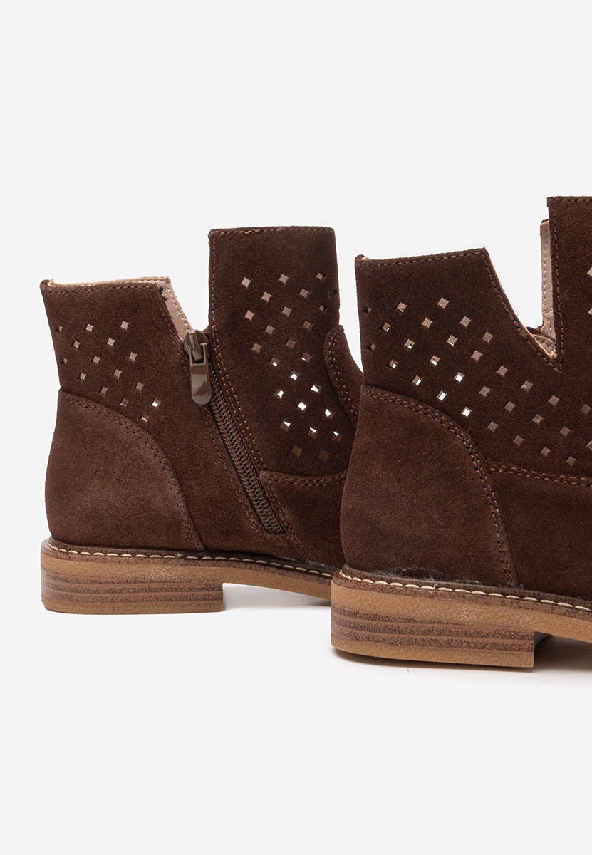 Ženske gležnjače Kellia braon