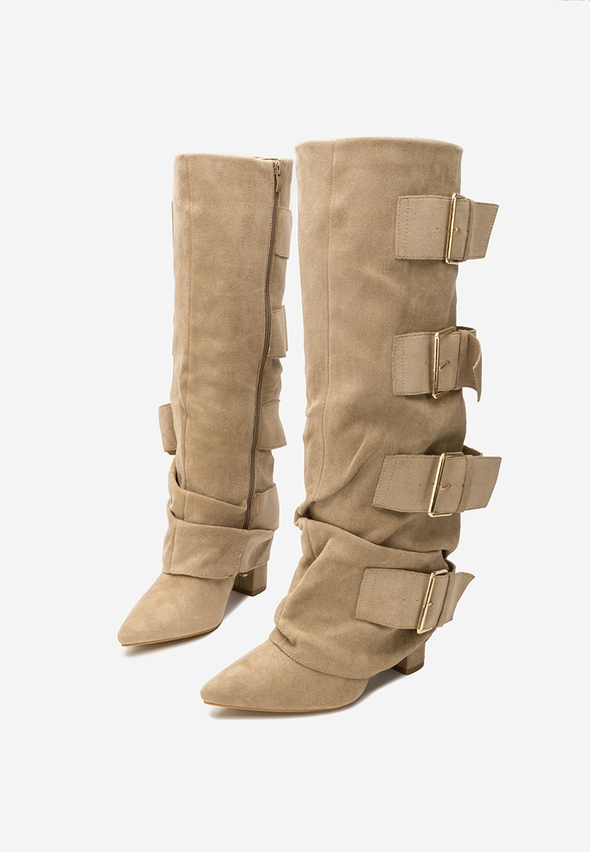Čizmice na blok petu Jefery kaki