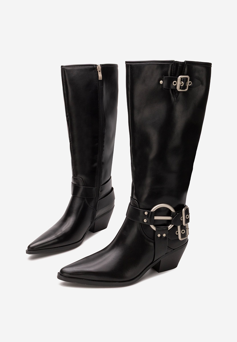 Čizmice na blok petu Laoise V2 crno