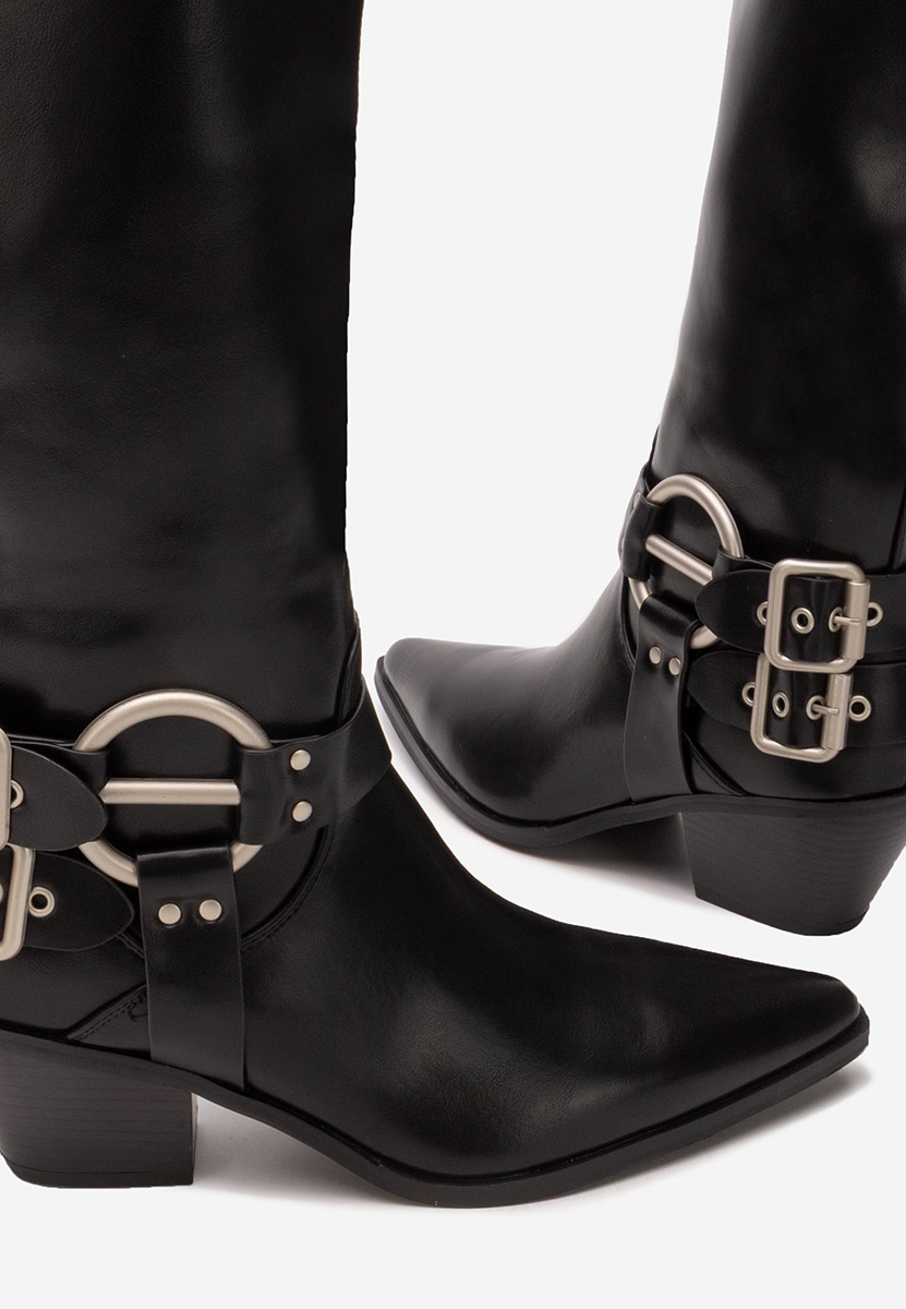 Čizmice na blok petu Laoise V2 crno