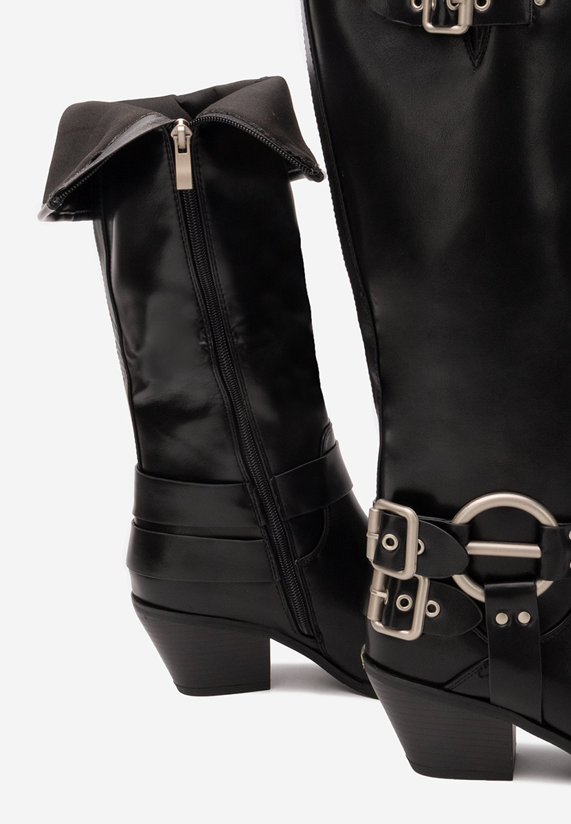 Čizmice na blok petu Laoise V2 crno