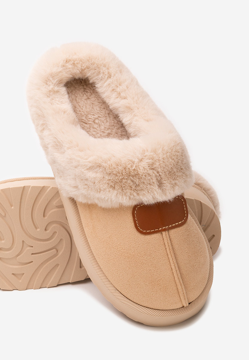 Papuče sa krznom Flufina bež