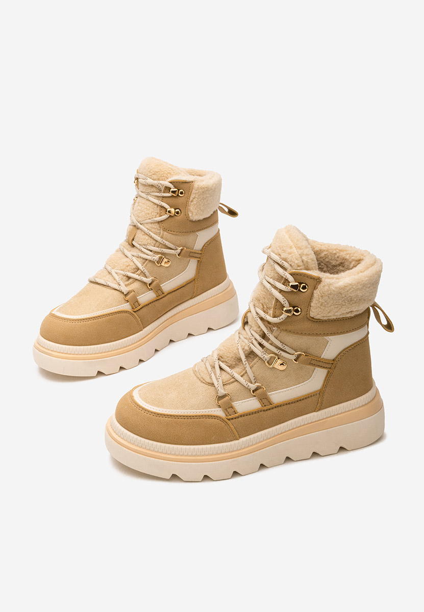 Gležnjače s platformom Mavira kaki