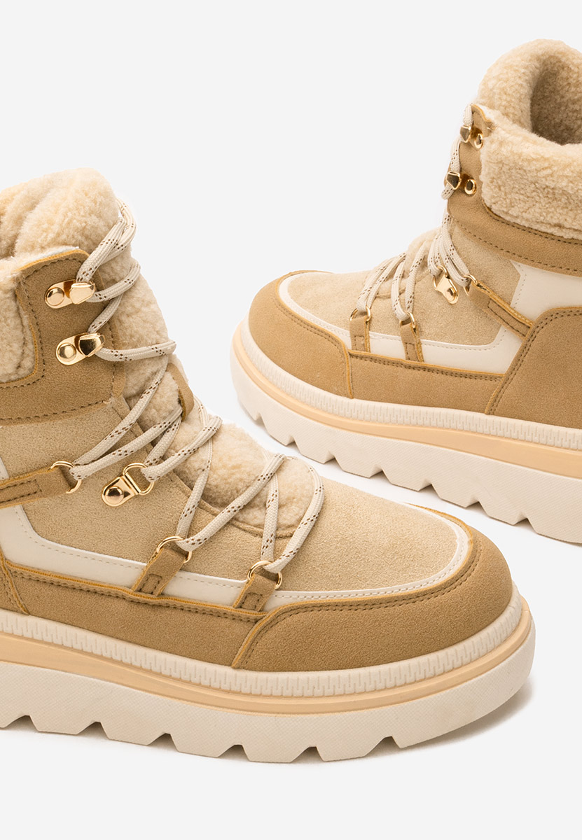 Gležnjače s platformom Mavira kaki