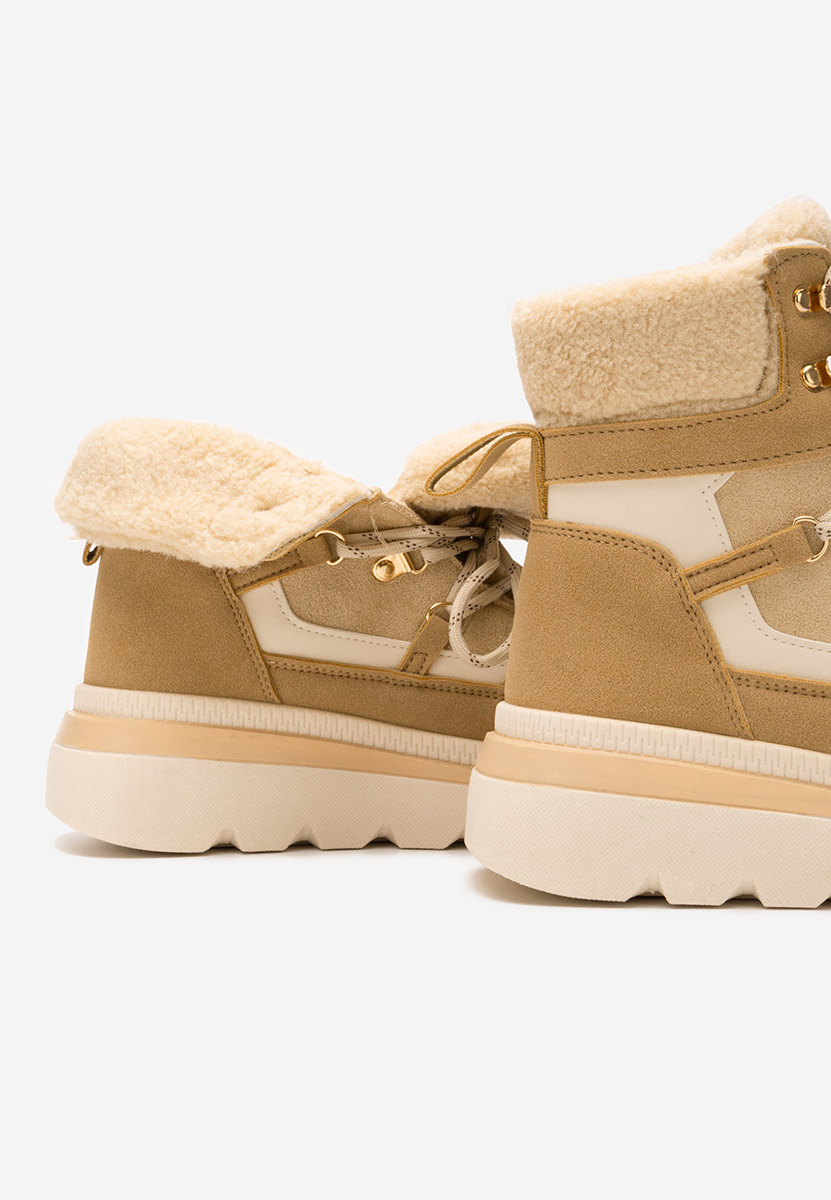 Gležnjače s platformom Mavira kaki