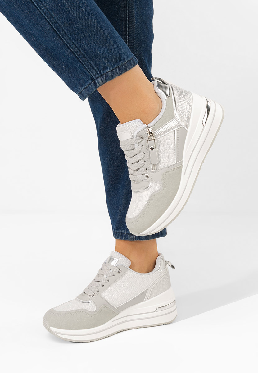 Tenisice sa platformom sivo