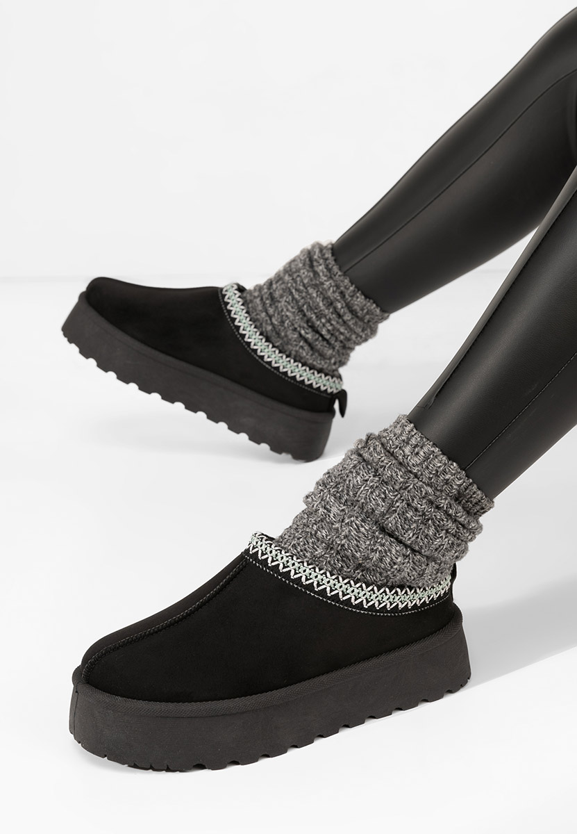 Papuče s platformom Esmie V5 crno