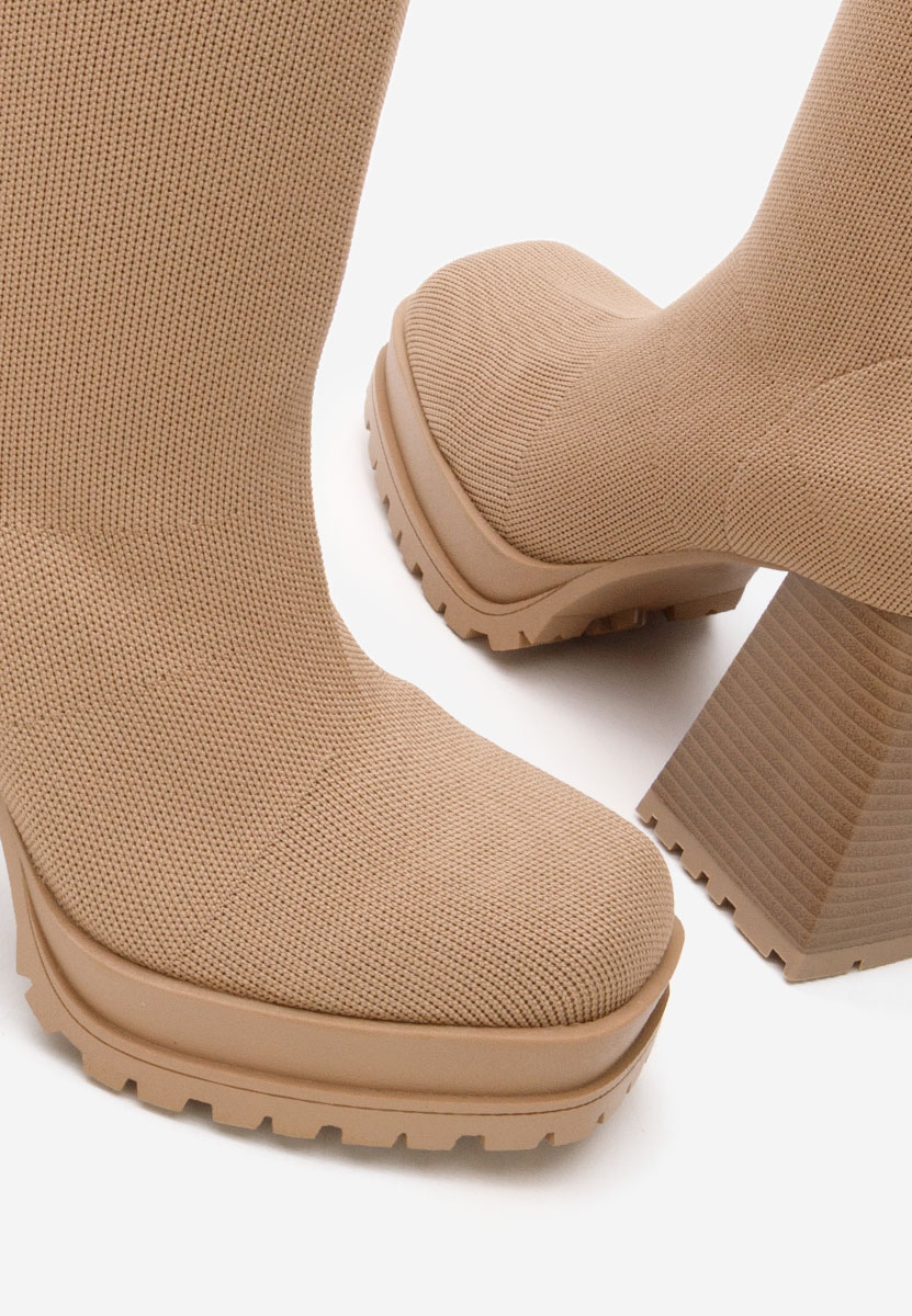 Duge čizme na petu Zalea kaki