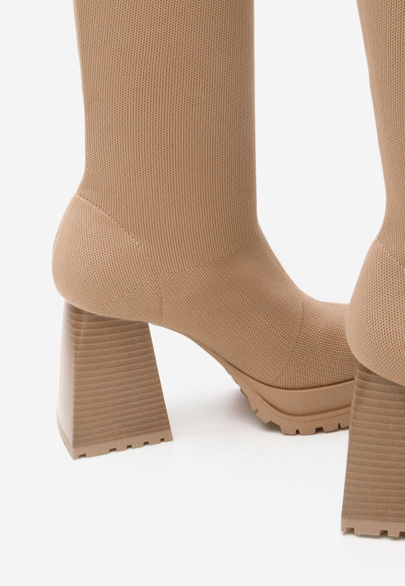 Duge čizme na petu Zalea kaki