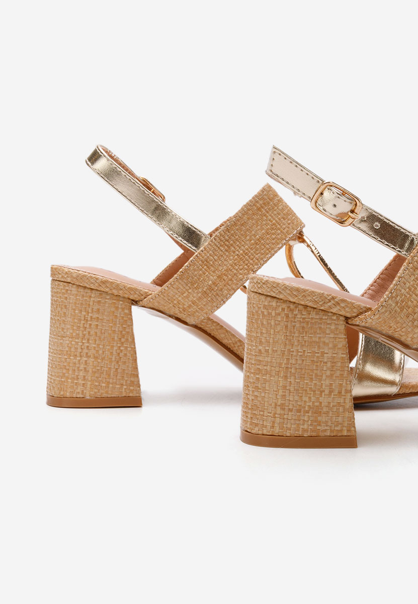 Sandale s petu Annyta zlatno