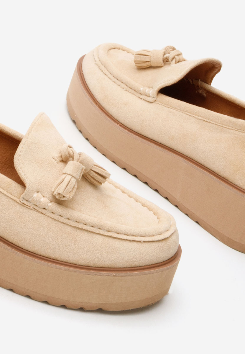 Mokasinke s platformom Leondra V2 bež