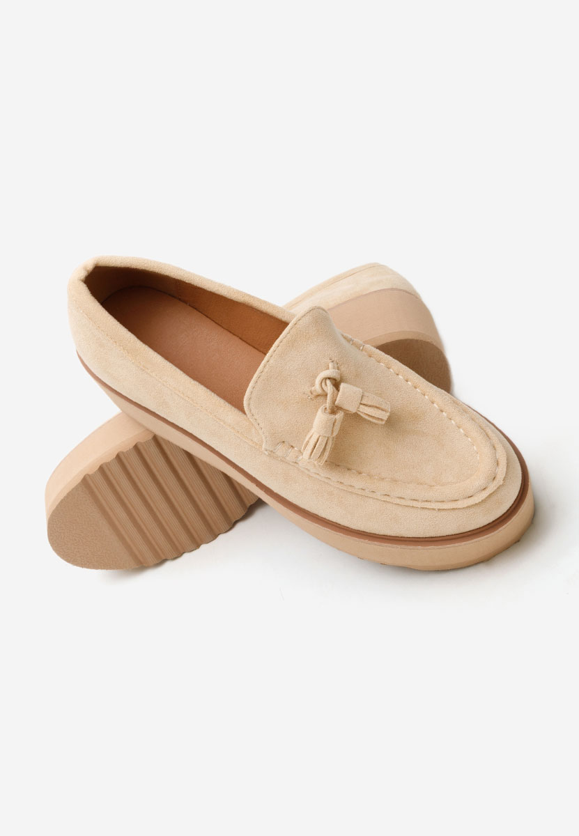 Mokasinke s platformom Leondra V2 bež