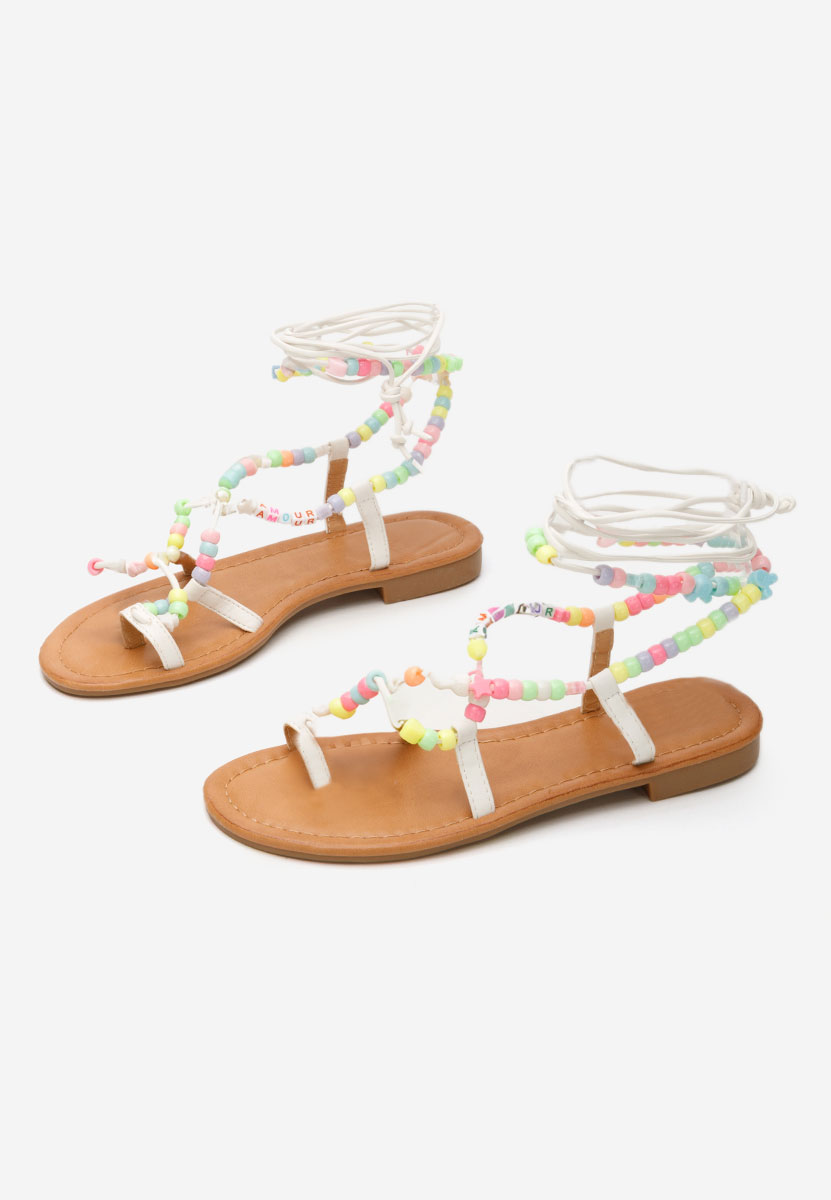 Rumljanske sandale Bertha bijele