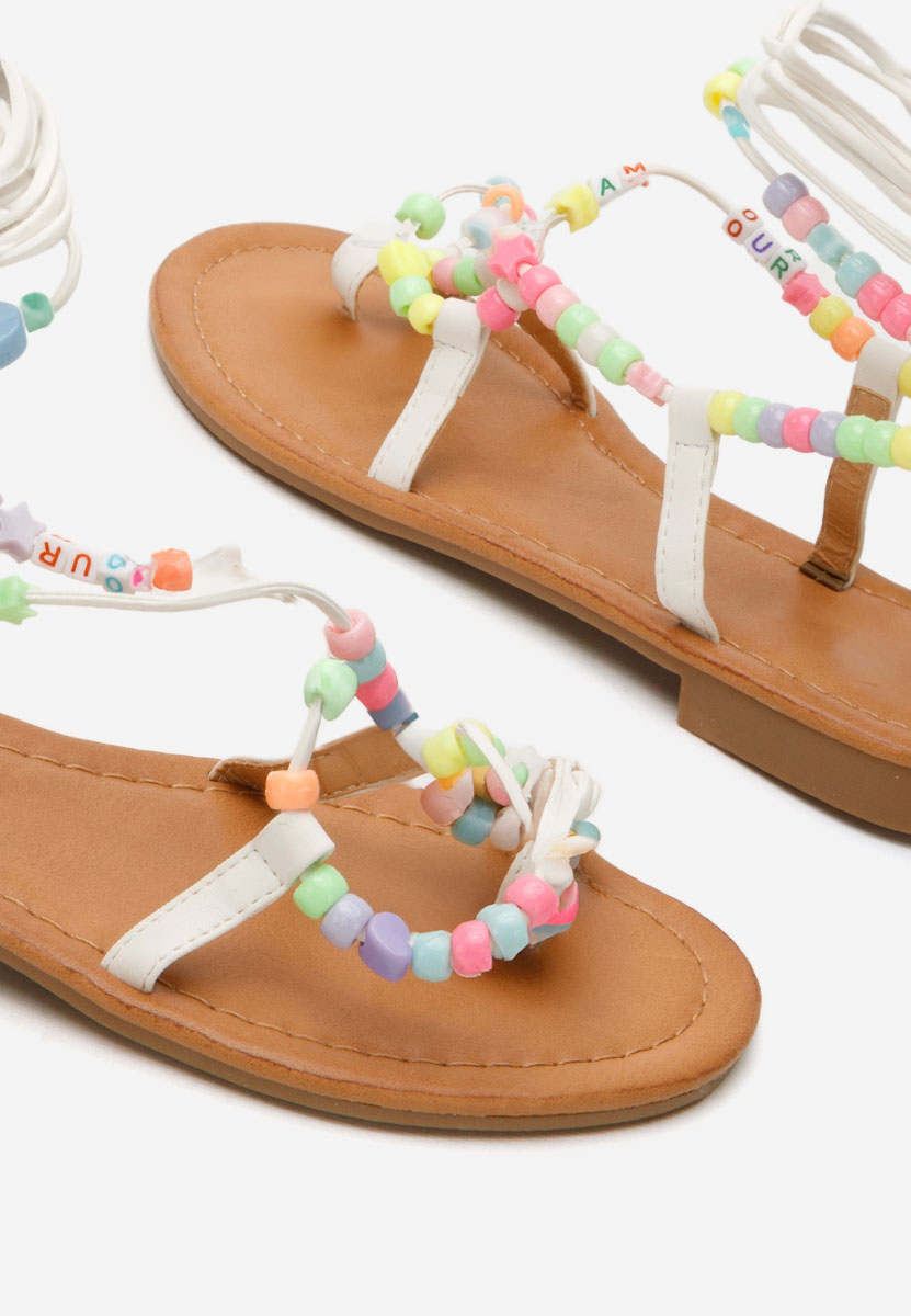 Rumljanske sandale Bertha bijele