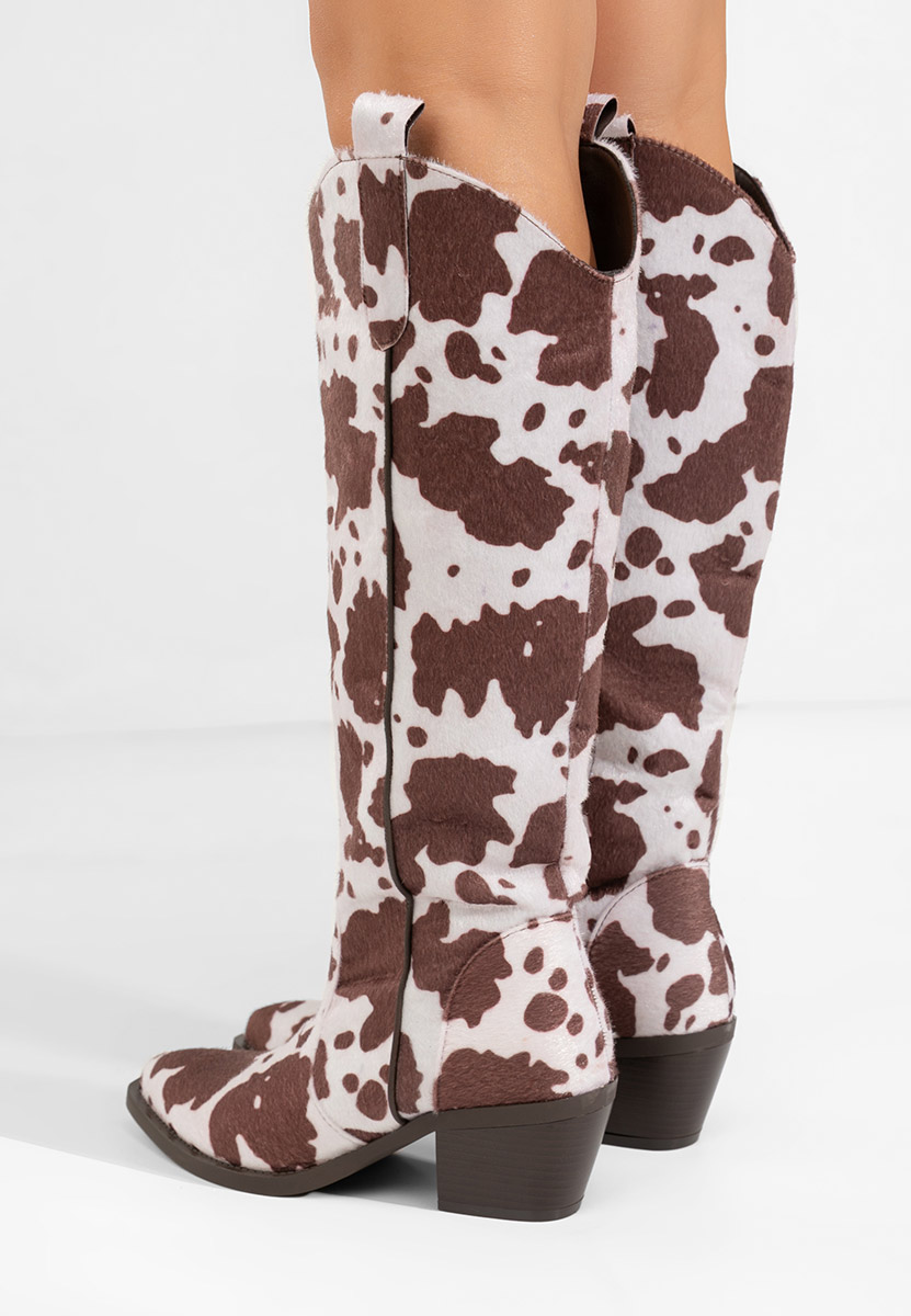 Čizmice na blok petu Ariah braon