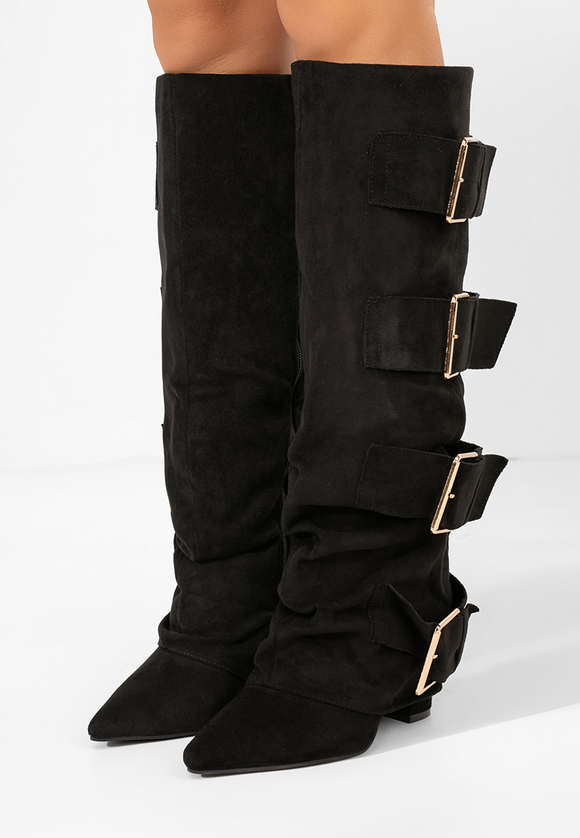 Čizmice na blok petu Jefery V2 crno