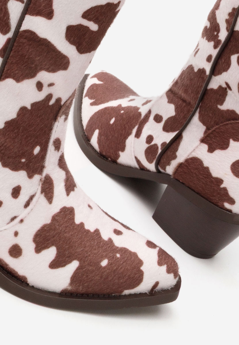 Čizmice na blok petu Ariah braon