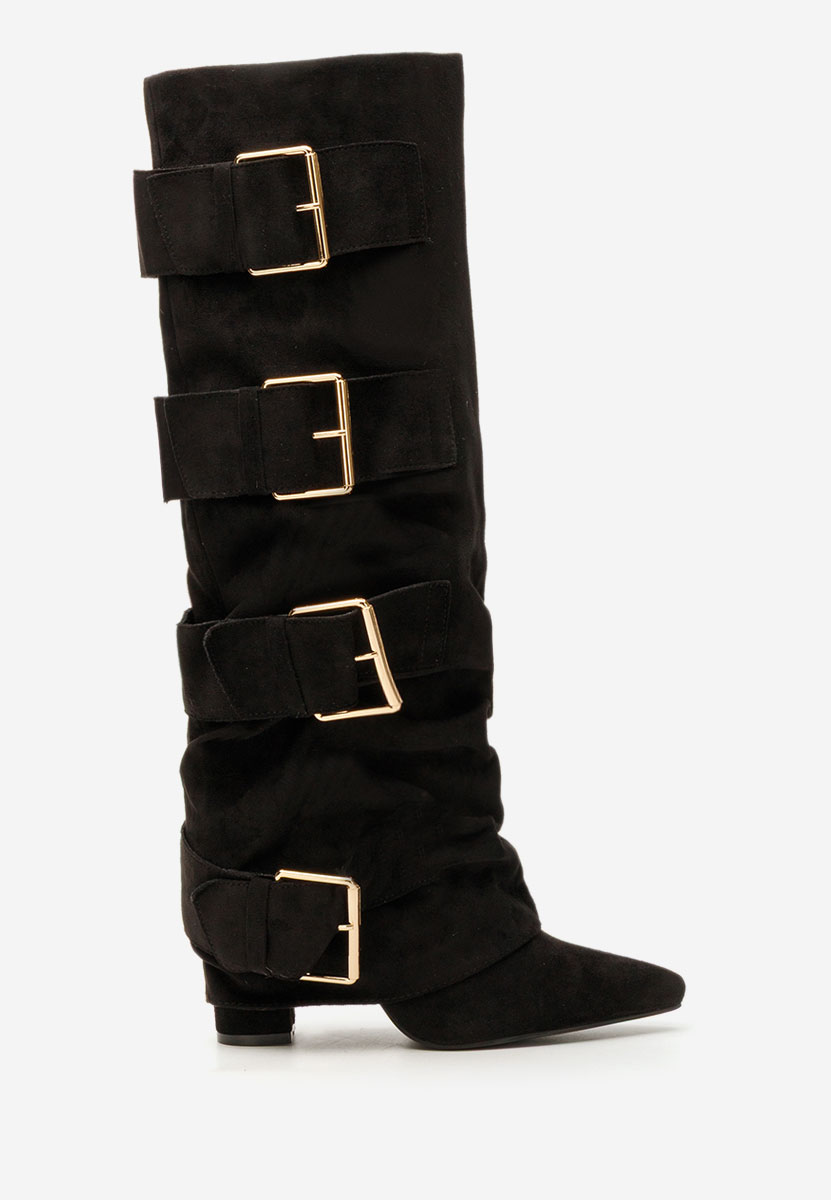 Čizmice na blok petu Jefery V2 crno