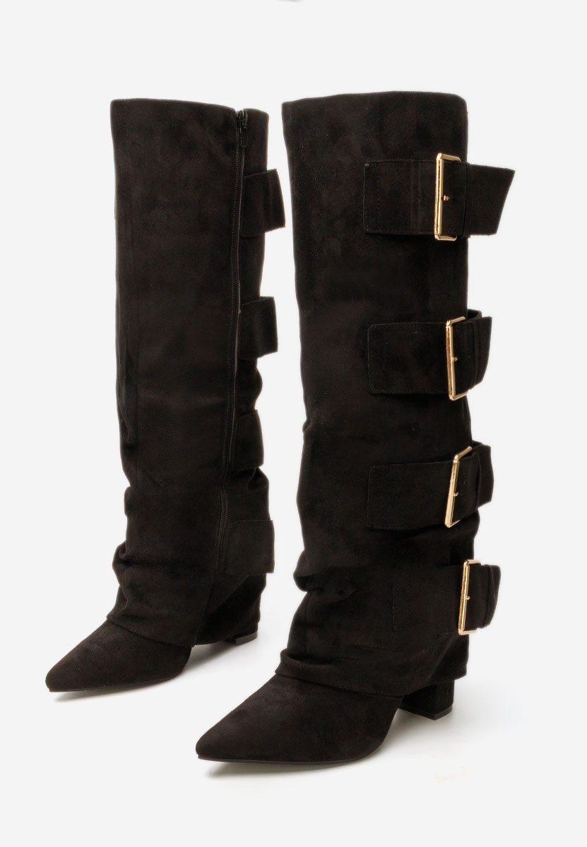 Čizmice na blok petu Jefery V2 crno