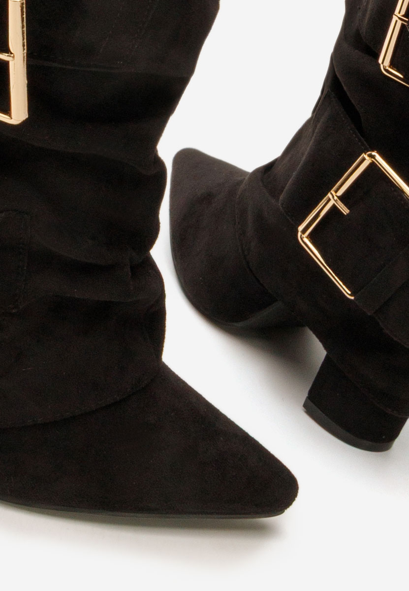 Čizmice na blok petu Jefery V2 crno