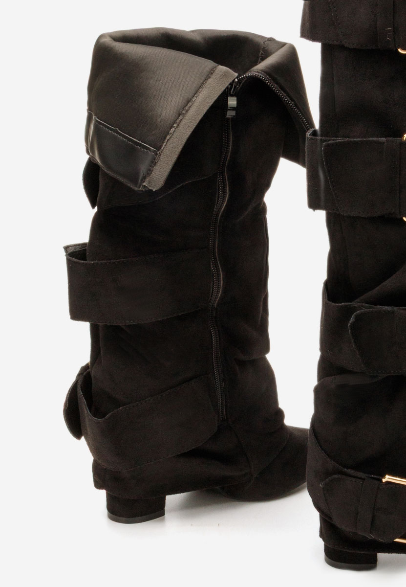 Čizmice na blok petu Jefery V2 crno