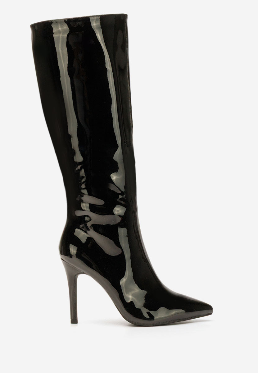 Čizme s visoku petu Kiva crno