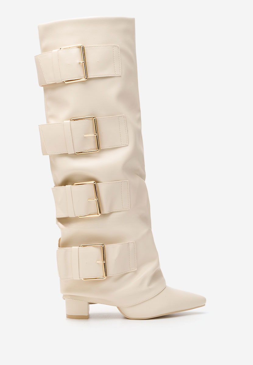 Čizmice na blok petu Jefery bež