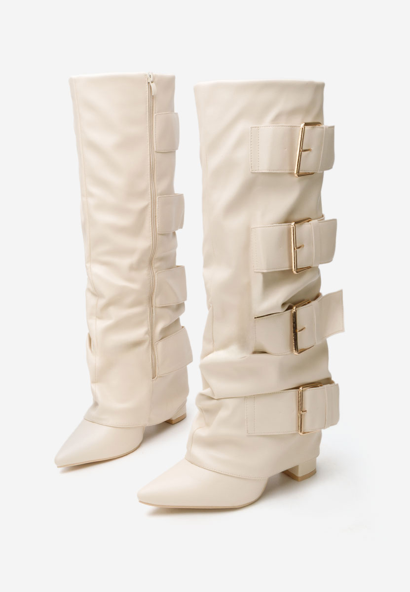 Čizmice na blok petu Jefery bež