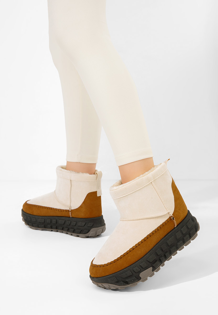 Gležnjače s platformom Novela bež