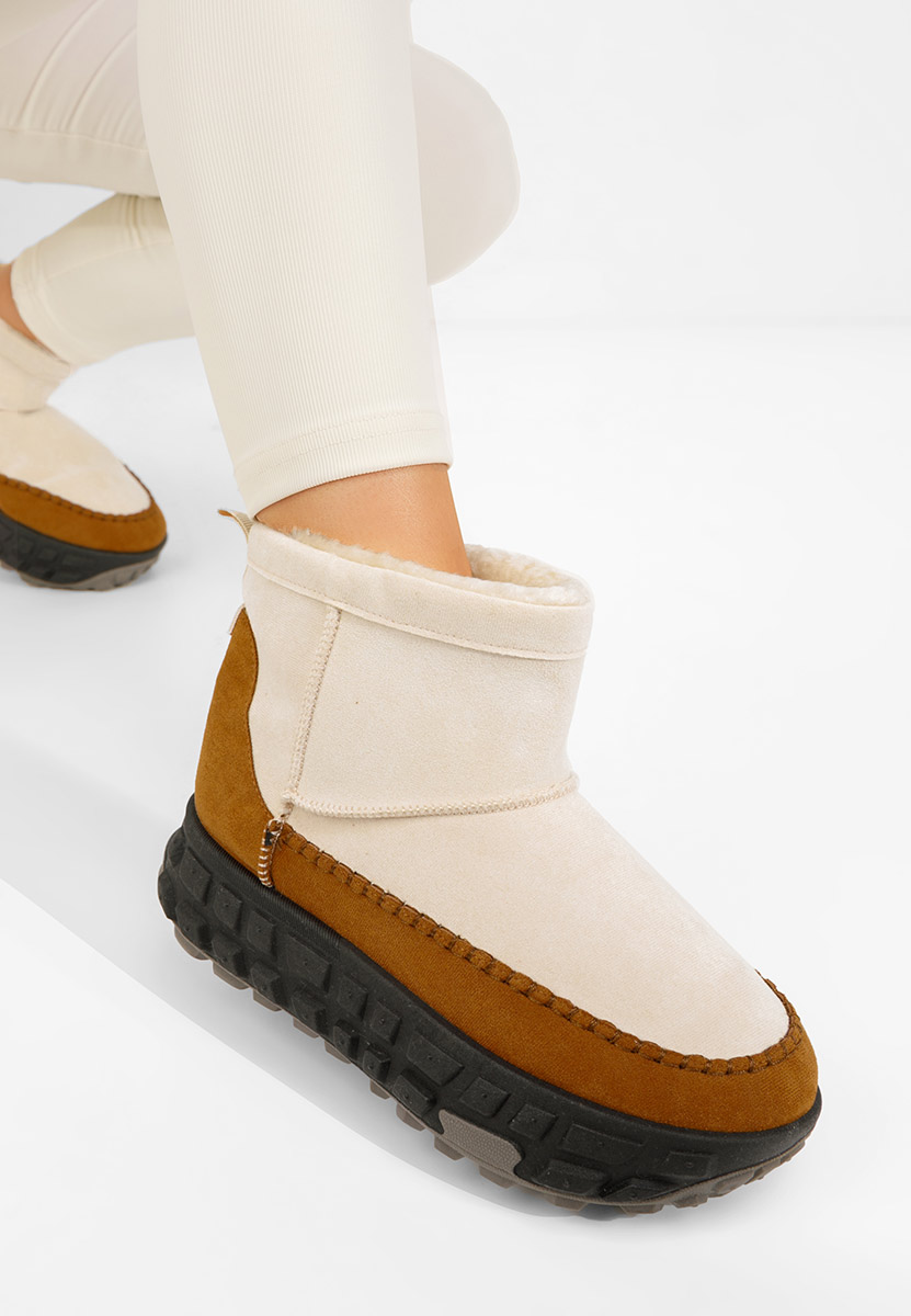 Gležnjače s platformom Novela bež