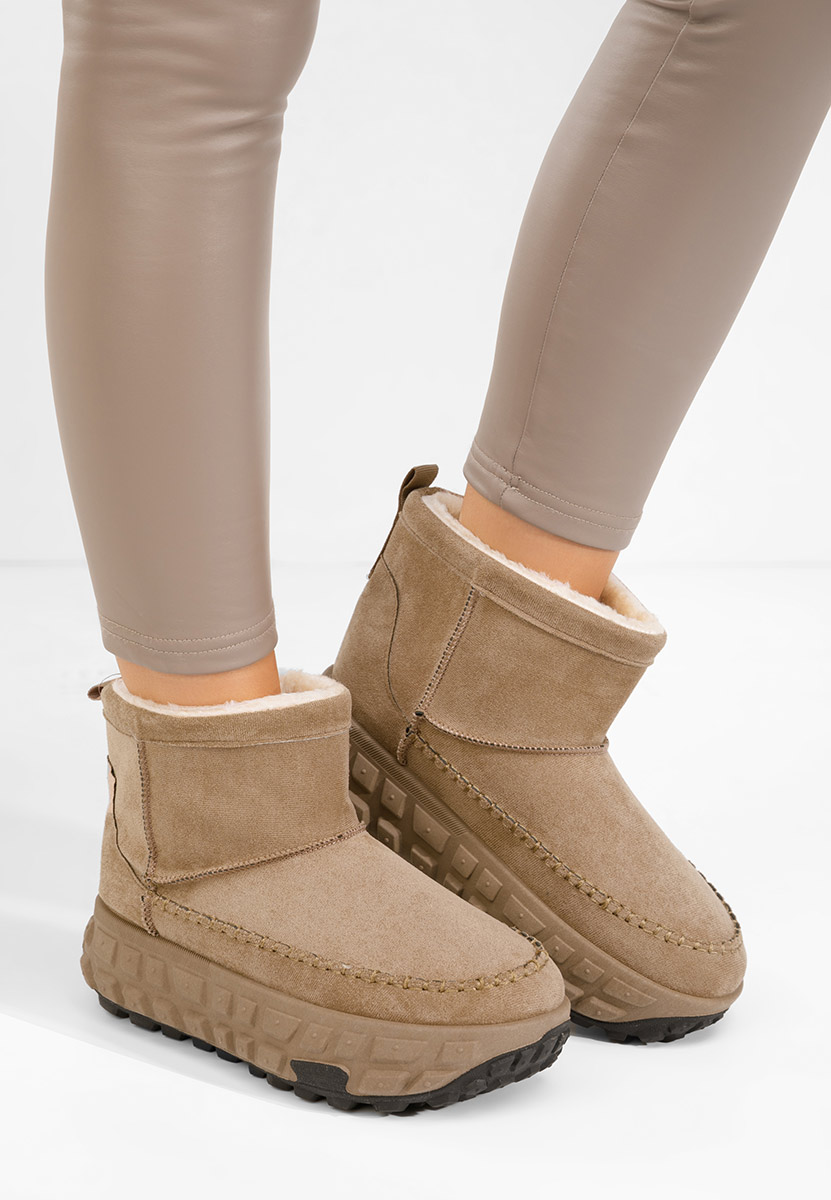 Gležnjače s platformom Novela kaki