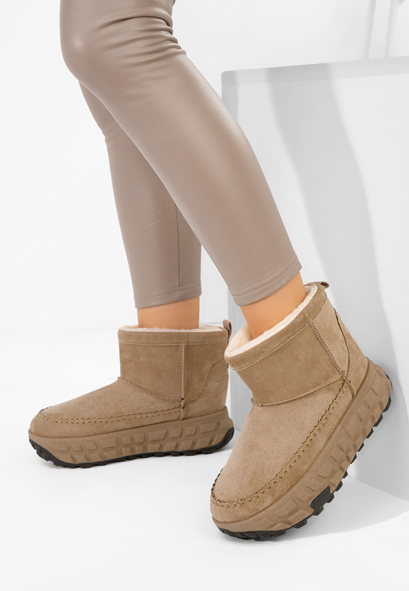 Gležnjače s platformom Novela kaki