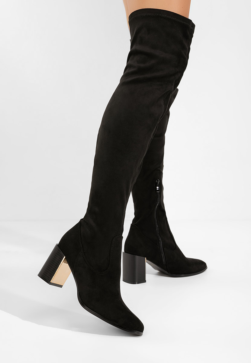 Čiizme iznad koljena Jeanne V2 crno