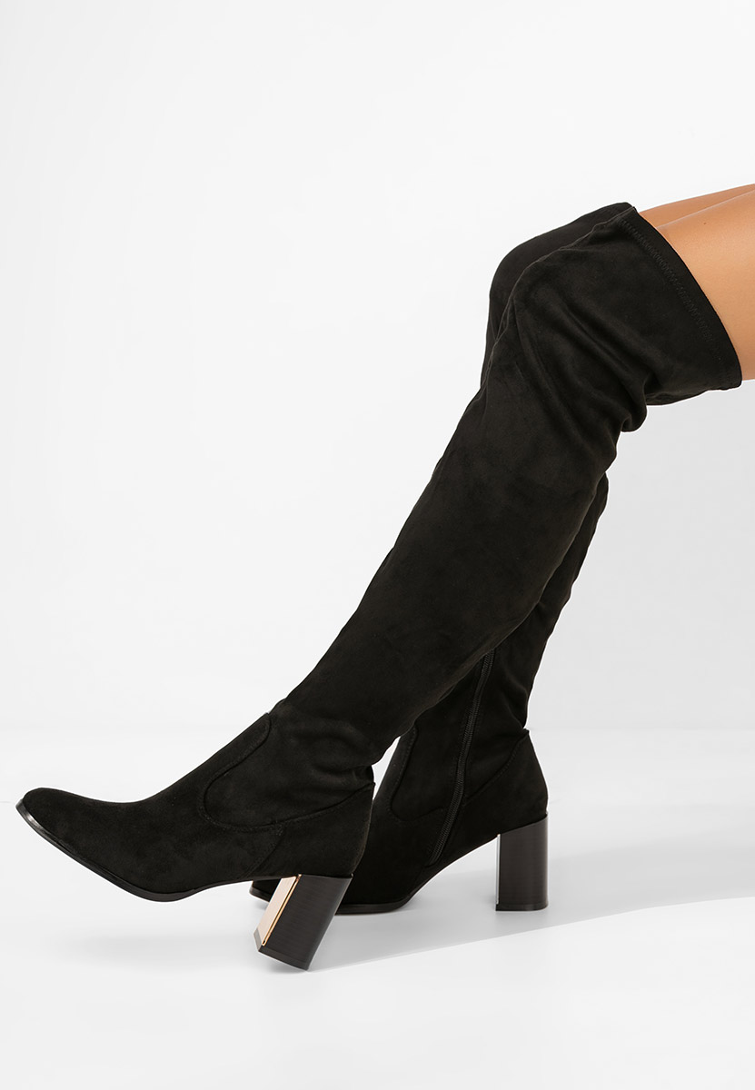 Čiizme iznad koljena Jeanne V2 crno